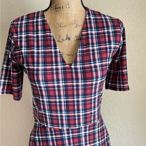 NWT Agnes & Dora The Austen Dress, size medium tall in Plaid